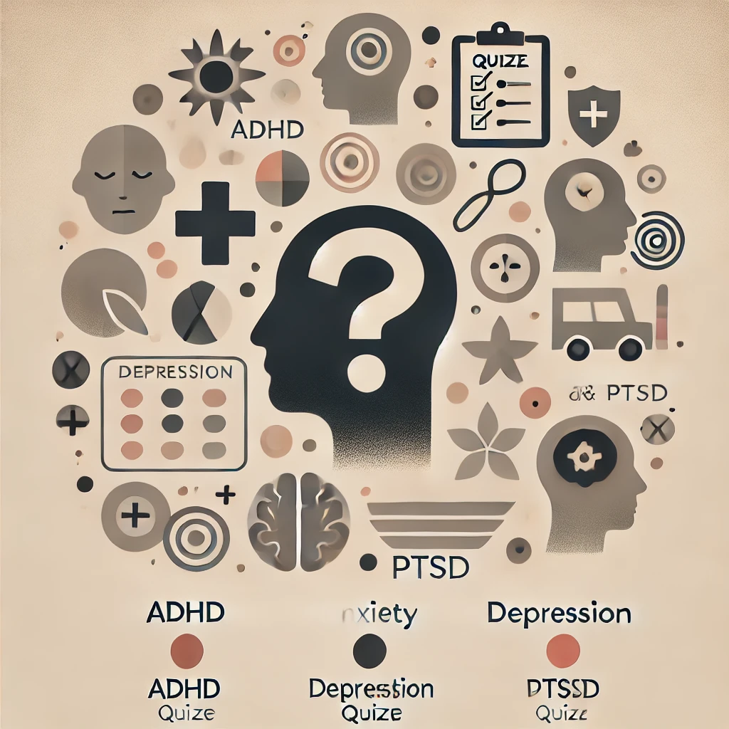 Mental Health Quizzes Self Assessments for ADHD Anxiety Depression